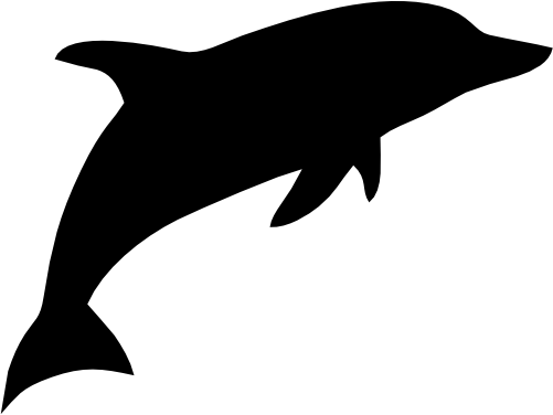 (s103-D) Dolphins Silhouette