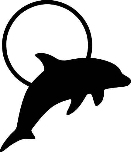 (103-02-A) Dolphin Frame Iron-On Transfer