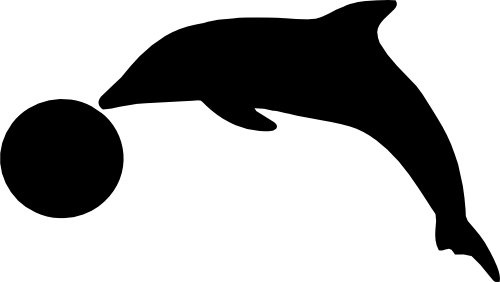 (103-0-2C) Dolphin Frame Iron-On Transfer