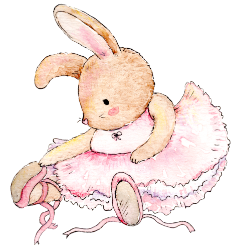 (s105-1B) Ballerina Bunny Rabbit