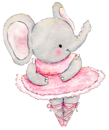 (105-1C) Ballerina Elephant