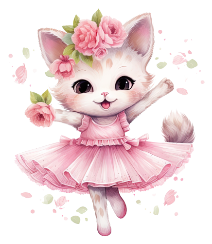 (s105-F2) Ballerina Cat