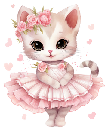 (105-2) Ballerina Cat