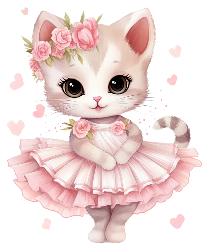 (105-2) Ballerina Cat