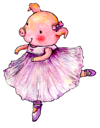 (105-1H) Ballerina Pig