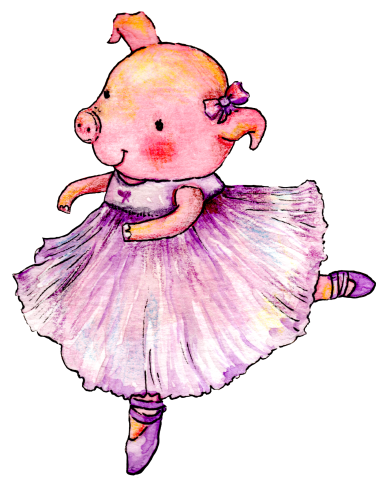 (s105-2B) Ballerina Pig