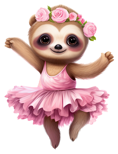 (105-2J) Ballerina Sloth
