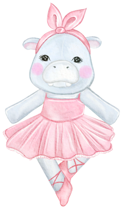 (105-1Q) Ballerina Hippo