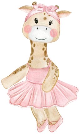 (105-1W) Ballerina Giraffe