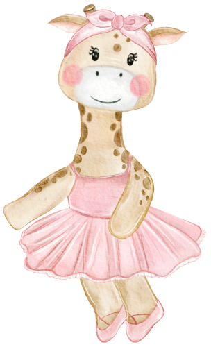 (105-1W) Ballerina Giraffe