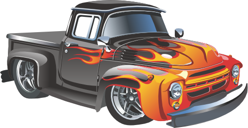 (106-2D) Hot Rod Truck