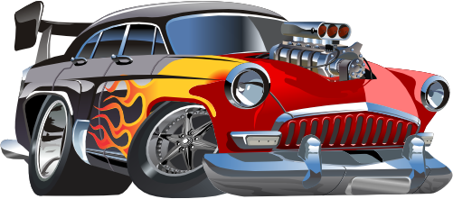 (106-2F) Hot Rod Car