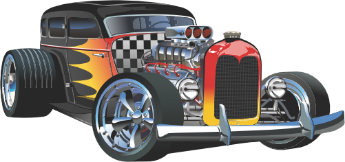 (106-2G) Hot Rod Car