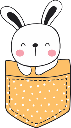 (s107-1-A) Pocket Bunny Rabbit