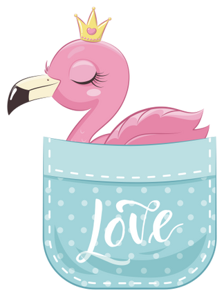 (s107-3-E) Pocket Flamingo