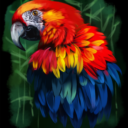 (s109-16-F) Red Macaw