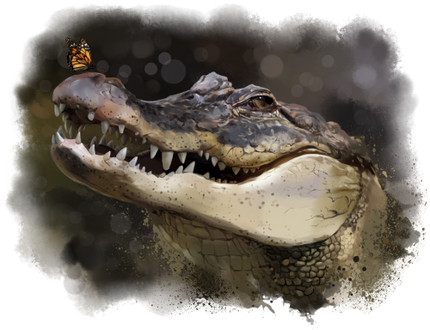 (s109-19-B) Aligator Crocodile