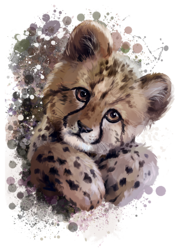 (s109-23-B) Cheetah Cub