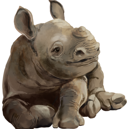 (s109-39-C) Baby Rhino