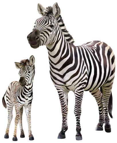 (s109-40-A) Mama & Baby Zebra