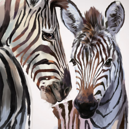 (s109-40-E) Zebra Mom & Baby