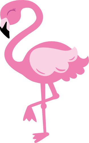 (s110-3C) Watercolor Flamingo Family Custom Text