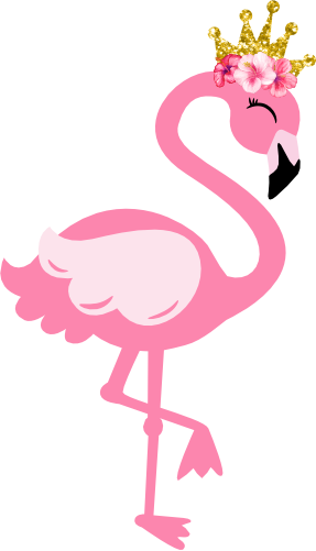 (s110-1-H) Flamingo Gold Crown Flowers