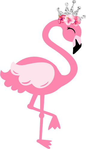 (s110-1-I) Flamingo Silver Crown Flowers