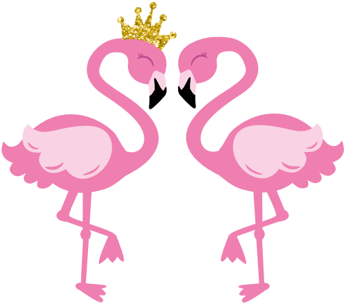 (s110-1-K) Flamingo Couple