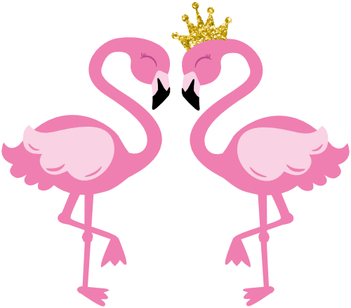 (s110-1-K) Flamingo Couple
