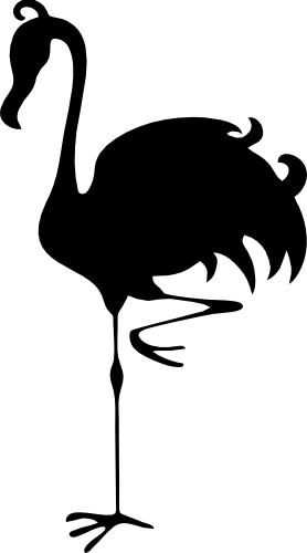 (s110-1-H) Flamingo Silhouette