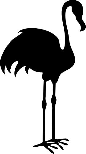 (s110-1-I) Flamingo Silhouette