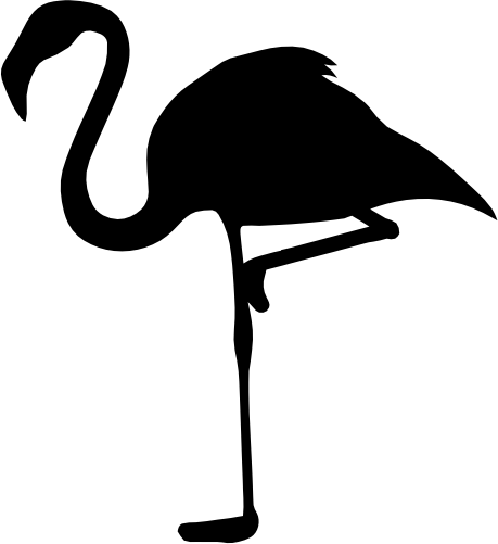(s110-1-J) Flamingo Silhouette