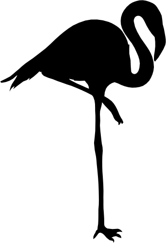(s110-1-K) Flamingo Silhouette