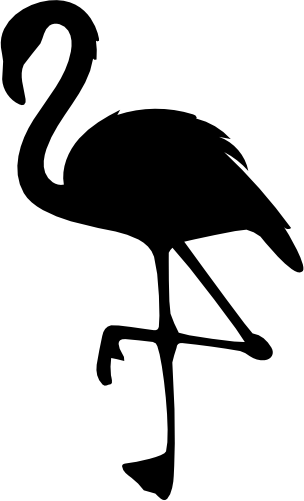 (s110-1-L) Flamingo Silhouette