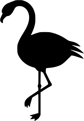 (s110-1-M) Flamingo Silhouette