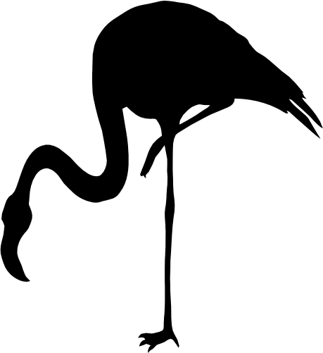 (s110-1-N) Flamingo Silhouette