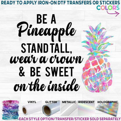 (s112-10B) Be a Pineapple Stand Tall Wear a Crown and Be Sweet on the Inside