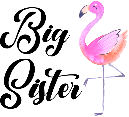 (112-03-A) Family Custom Text Watercolor Flamingo