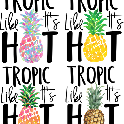 (112-02-B) Tropic Like It's Hot Watercolor Pineapple