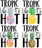 (112-02-B) Tropic Like It's Hot Watercolor Pineapple