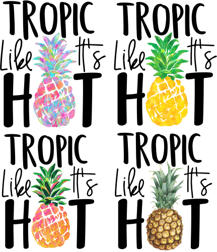 (112-02-B) Tropic Like It's Hot Watercolor Pineapple