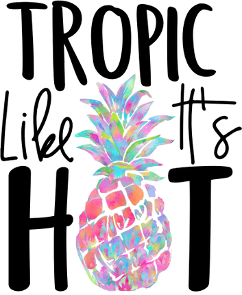 (112-02-B) Tropic Like It's Hot Watercolor Pineapple