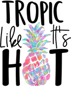 (112-02-B) Tropic Like It's Hot Watercolor Pineapple