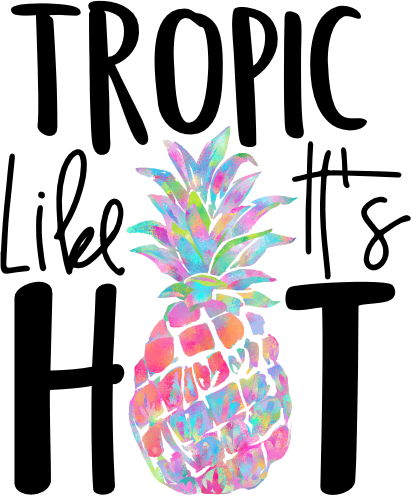 (112-02-B) Tropic Like It's Hot Watercolor Pineapple