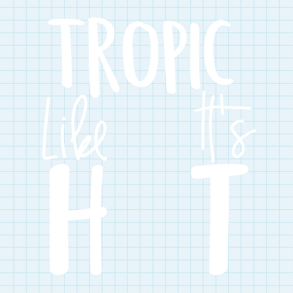 (s112-4) Tropic Like It's Hot Watercolor Pineapple