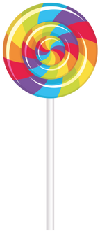 (s113-1) Rainbow Lollipop Sucker