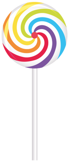 (s113-1) Rainbow Lollipop Sucker