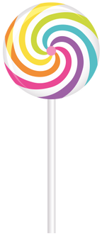 (s113-1) Rainbow Lollipop Sucker