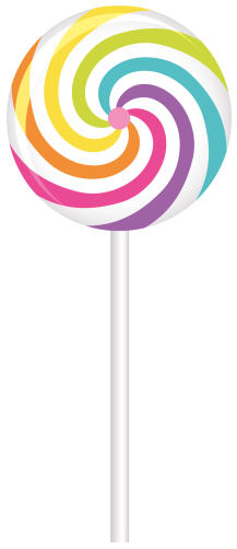 (s113-1) Rainbow Lollipop Sucker